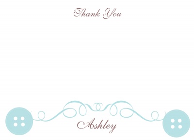Baby Shower Thank You Cards, Baby Blue Seal Design