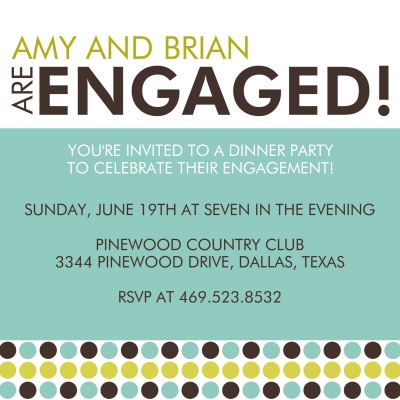 Engagement Party Invitations, Mod Party Design