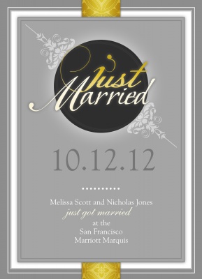 Wedding Announcements, Festive Formal Design