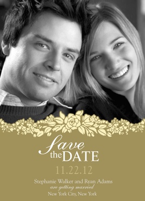 Save the Date Cards, Garland Love Date Design