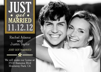 Wedding Announcements, Silver Bands Design