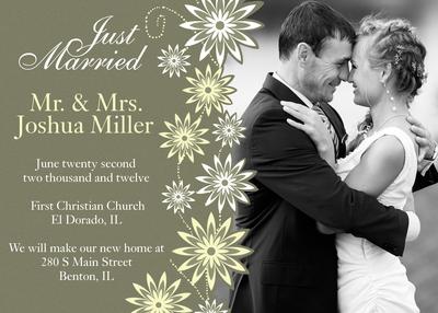 Wedding Announcements, Sunflower Spectacular Design