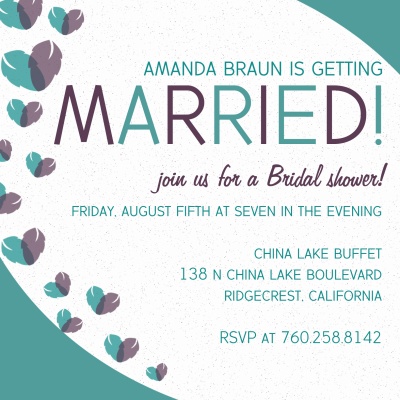 Bridal Shower Invitations, Down the Aisle Design