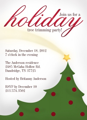 Holiday Party Invitations, Shooting Star Design