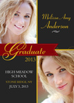 Graduation Announcement Cards - Ruby Credential