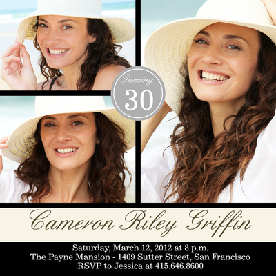 Adult Birthday Party Invitations, Elegant Extravaganza Design