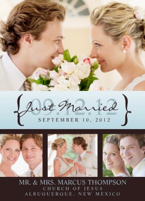 Wedding Announcements, Merlot Marriage Design