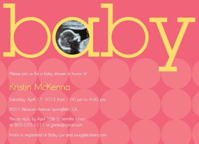 Baby Shower Invites , On Her Way! Design