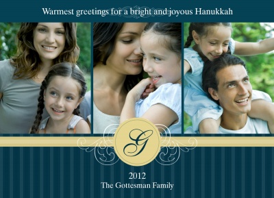 Personalized Holiday Cards, Classic Hanukkah Joy Design