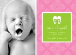 Girl Photo Birth Announcements - Sweet Slippers