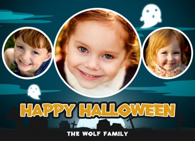 Halloween Greeting Cards, Friendly Ghosts Design