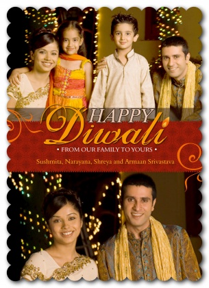 Diwali Holiday Cards, Diwali Flourish Design