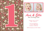 Twin Birthday Invitations - Our Twins Party Sweets