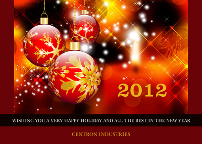 Business Holiday Cards, Vermillion Arrangement Design