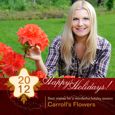 Business Holiday Cards, Leaf Bouquet Design