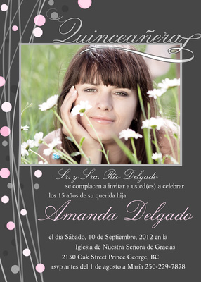 Quinceañera Invitation cards, Brillante Design