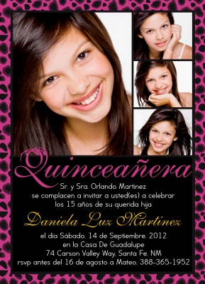 Quinceañera Invitation cards, Amor Rosa Design