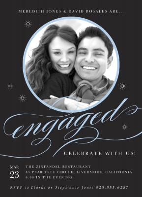 Engagement Party Invitations, Shooting Stars Design