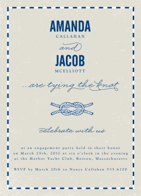Engagement Party Invitations, Love Knot Design