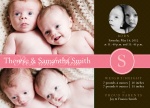 Twin Birth Announcements - Super Girls