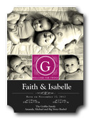 Twin Birth Announcements - Glamour Gals