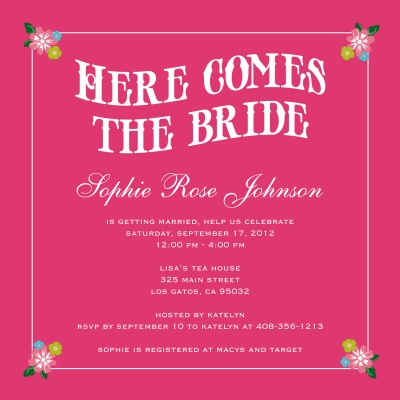 Bridal Shower Invitations, Bridal Walk Design