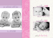  Twin Baby Announcements - Paisley