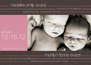 Pennant - Twin Birth Announcements
