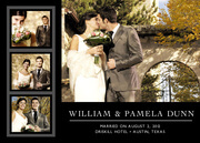  - Classic Black Four Wedding Photo Cards