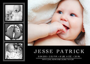 Baby Girl Announcements - Full of Joy Noir