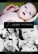 Baby Black Five -  Birth Announcements for Boys
