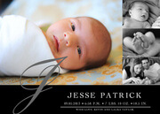 Baby Black Four - Baby Boy Announcements