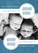 Baby Suede -  Twin Baby Announcements