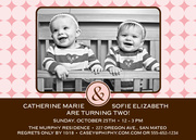 Twin Birthday Invitations - Double Fun