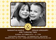 Double Fun - Twin Birthday Invitations