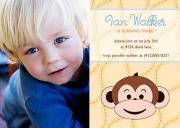 Monkey Business Boy Birthday Invitations