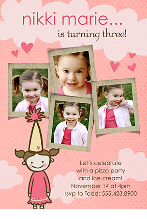 Cute Birthday Girl Invitations