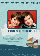  Twin Invitations - Seaside