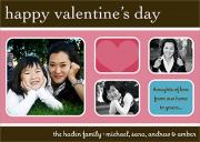 Pink Blue Brown -  Valentine Cards