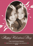 Pink Brown Floral -  Valentine Cards