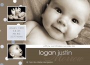 Logan Dustin - Baby Boy Announcements