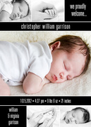 Precious Collage Black -  Birth Announcements for Boys