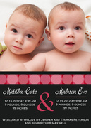 Modern Dots -  Twin Baby Announcements
