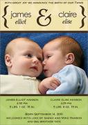  Twin Baby Announcements - With Great Joy