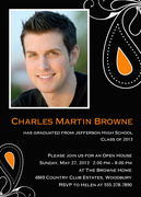 Paisley Orange - graduation reception invites