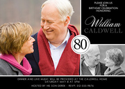 80th Birthday Invitations - Adult Birthday Invitations