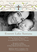  - Natural Scrolls Baptism Invitations