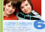 Twin Birthday Invitations - Twins Big Number