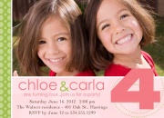  Twin Invitations - Twins Big Number