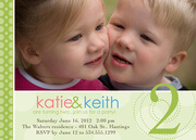 Twin Birthday Invitations - Twins Big Number